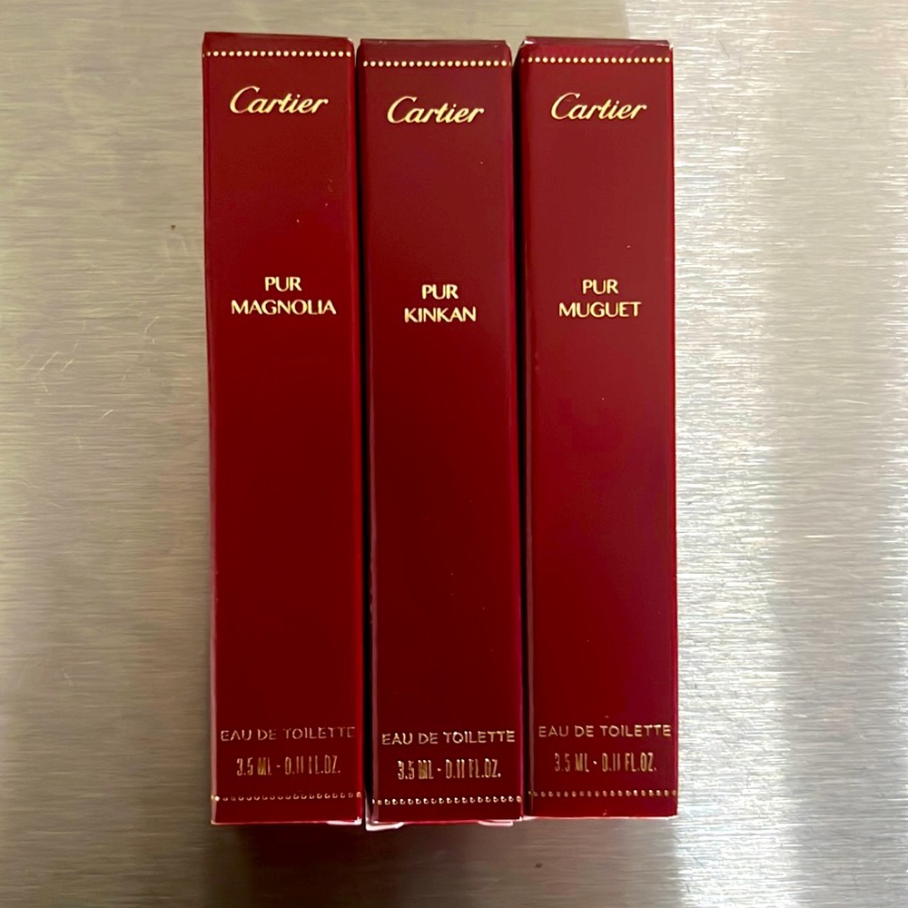 Cartier perfumes 3 samples 3.5ML- 0.11 FL.OZ.